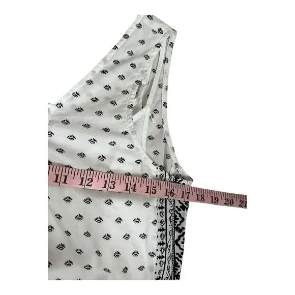 VINEYARD VINES White Black Fan Border Print Beach Maxi Dress Women Size XS - Picture 9 of 15